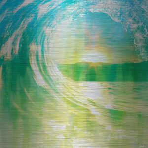 Parvez Taj 'Perfect Waves' Painting Print on Brushed Aluminum - Multi 24 X 24 Parvez Taj 'Perfect Waves' Painting Print on Brushed Aluminum - Multi 24 X 24