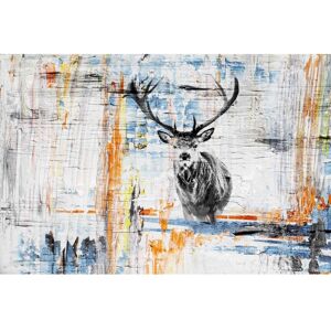 Parvez Taj - 'Staring Deer' Painting Print on Wrapped Canvas Multi 24 x 16 Parvez Taj - 'Staring Deer' Painting Print on Wrapped Canvas Multi 24 x 16