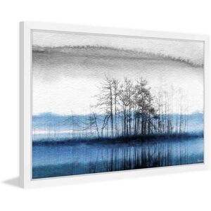 Parvez Taj - 'Tree Isle Reflects' Framed Painting Print Multi 30 x 20 Parvez Taj - 'Tree Isle Reflects' Framed Painting Print Multi 30 x 20