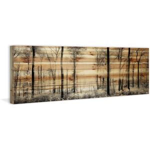 Parvez Taj 'Panoramic Forest' Painting Print on Natural Pine Wood - multi 60 x 20 Parvez Taj 'Panoramic Forest' Painting Print on Natural Pine Wood - multi 60 x 20
