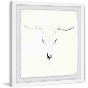 Parvez Taj 'Bleached Horns' Framed Painting Print Black 24 x 24 Parvez Taj 'Bleached Horns' Framed Painting Print Black 24 x 24
