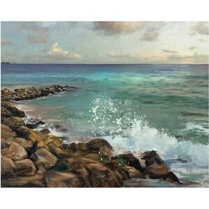 Fine Art canvas Masterpiece Art Gallery Rocky Shore Ocean By Studio Arts Canvas Art Print 22x28 Fine Art canvas Masterpiece Art Gallery Rocky Shore Ocean By Studio Arts Canvas Art Print 22x28