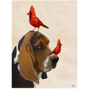 Trademark Fine Art Fab Funky Basset Hound And Birds Canvas Art 18x24 Trademark Fine Art Fab Funky Basset Hound And Birds Canvas Art 18x24