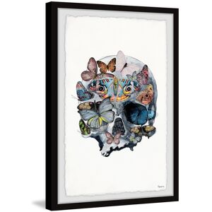Parvez Taj 'Magnificent Butterfly Skull' Framed Painting Print Multi 8 x 12 Parvez Taj 'Magnificent Butterfly Skull' Framed Painting Print Multi 8 x 12