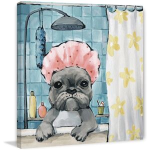 Parvez Taj 'Let's Get Shower' Painting Print on Wrapped Canvas - Multi-color 32 x 32 Parvez Taj 'Let's Get Shower' Painting Print on Wrapped Canvas - Multi-color 32 x 32