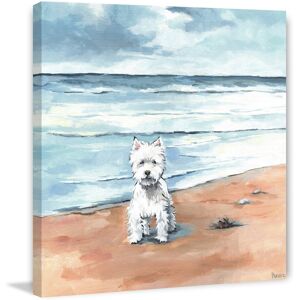 Parvez Taj 'Little White Doggie' Painting Print on Wrapped Canvas Multi 18 x 18 Parvez Taj 'Little White Doggie' Painting Print on Wrapped Canvas Multi 18 x 18