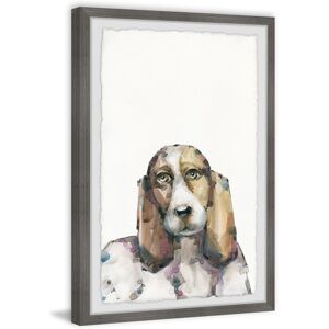 Parvez Taj 'Big Beagle' Framed Painting Print - Multi-color Grey 20 x 30 Parvez Taj 'Big Beagle' Framed Painting Print - Multi-color Grey 20 x 30