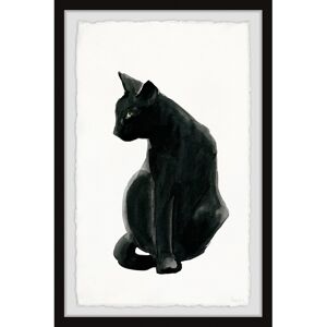 Parvez Taj 'Mysterious Black Cat' Framed Painting Print - Multi-color Black 16 x 24 Parvez Taj 'Mysterious Black Cat' Framed Painting Print - Multi-color Black 16 x 24