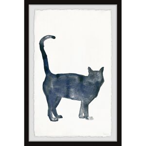 Parvez Taj 'Shy Cat' Framed Painting Print - Multi-color Black 24 x 36 Parvez Taj 'Shy Cat' Framed Painting Print - Multi-color Black 24 x 36