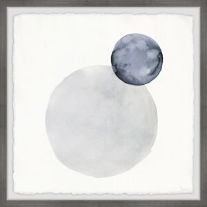 Parvez Taj 'The Moon and the Earth' Framed Painting Print - Multi-color Grey 24 x 24 Parvez Taj 'The Moon and the Earth' Framed Painting Print - Multi-color Grey 24 x 24