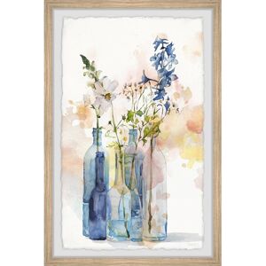 Parvez Taj Bottle Blues' Framed Painting Print - Multi-color Brown 16 x 24 Parvez Taj Bottle Blues' Framed Painting Print - Multi-color Brown 16 x 24