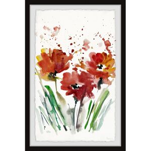 Parvez Taj Flowers Smudge' Framed Painting Print - Multi-color Black 8 x 12 Parvez Taj Flowers Smudge' Framed Painting Print - Multi-color Black 8 x 12
