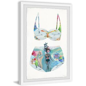 Parvez Taj 'Chilling Babe Swimsuit' Framed Painting Print - Multi-color White 20 x 30 Parvez Taj 'Chilling Babe Swimsuit' Framed Painting Print - Multi-color White 20 x 30