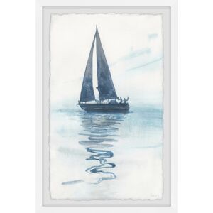 Parvez Taj 'Sailing Shadow' Framed Painting Print - Multi-color White 16 x 24 Parvez Taj 'Sailing Shadow' Framed Painting Print - Multi-color White 16 x 24