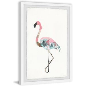 Parvez Taj 'Flamingo Mosaic' Framed Painting Print - Multi-color White 16 x 24 Parvez Taj 'Flamingo Mosaic' Framed Painting Print - Multi-color White 16 x 24
