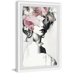 Parvez Taj 'Pinky Floral Beauty II' Framed Painting Print - Multi-color White 20 x 30 Parvez Taj 'Pinky Floral Beauty II' Framed Painting Print - Multi-color White 20 x 30