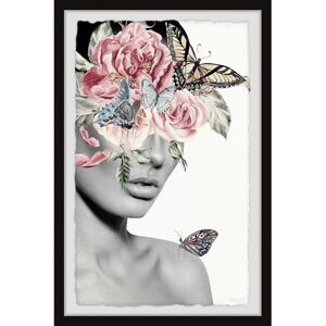 Parvez Taj 'Blooming Floral Beauty II' Framed Painting Print - Multi-color Black 16 x 24 Parvez Taj 'Blooming Floral Beauty II' Framed Painting Print - Multi-color Black 16 x 24