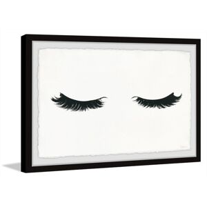 Parvez Taj 'Curly Lashes' Framed Painting Print - Multi-color Black 45 x 30 Parvez Taj 'Curly Lashes' Framed Painting Print - Multi-color Black 45 x 30