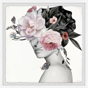 Parvez Taj 'Pastel Peonies' Framed Painting Print - Multi-color White 24 x 24 Parvez Taj 'Pastel Peonies' Framed Painting Print - Multi-color White 24 x 24