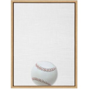 DesignOvation Sylvie Color Baseball Portrait Framed Canvas Brown 18x24 DesignOvation Sylvie Color Baseball Portrait Framed Canvas Brown 18x24