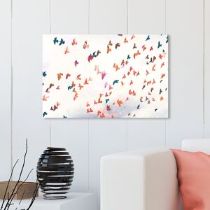 Wynwood Studio 'Birds in the Fall' Animals Wall Art Canvas Print - White, Orange White 30 x 20 Wynwood Studio 'Birds in the Fall' Animals Wall Art Canvas Print - White, Orange White 30 x 20
