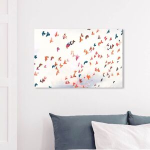 Wynwood Studio 'Birds in the Fall' Animals Wall Art Canvas Print - White, Orange White 36 x 24 Wynwood Studio 'Birds in the Fall' Animals Wall Art Canvas Print - White, Orange White 36 x 24