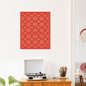 Wynwood Studio Canvas Holiday and Seasonal Snowflakes Pattern Red Glam Wall Art Canvas Print Red 20 x 24 Wynwood Studio Canvas Holiday and Seasonal Snowflakes Pattern Red Glam Wall Art Canvas Print Red 20 x 24