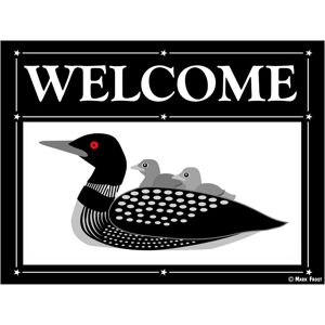 Trademark Fine Art Mark Frost 'Welcome Loon' Canvas Art Black 24 x 32 Trademark Fine Art Mark Frost 'Welcome Loon' Canvas Art Black 24 x 32