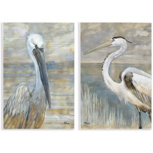 Stupell Sea Birds Abstract Beach 2 Piece Set Wall Plaque, Design By Paul Brent Gold 13 x 19 Stupell Sea Birds Abstract Beach 2 Piece Set Wall Plaque, Design By Paul Brent Gold 13 x 19