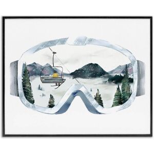 Stupell Ski Mountain Reflection in Sports Goggles Winter Forest Framed Wall Art - Grey Black 11 x 14 Stupell Ski Mountain Reflection in Sports Goggles Winter Forest Framed Wall Art - Grey Black 11 x 14