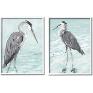 Stupell Heron Birds Standing Shallow Beach Water Coastal Waves 2pc Multi Piece Framed Wall Art Set White 11 x 14 Stupell Heron Birds Standing Shallow Beach Water Coastal Waves 2pc Multi Piece Framed Wall Art Set White 11 x 14