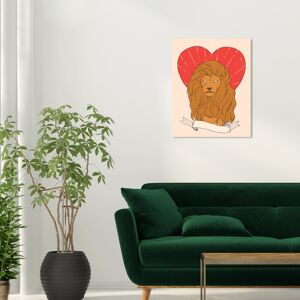Wynwood Studio Canvas Animals Lion of Misterious Love Red Wall Art Canvas Print Red 20 x 24 Wynwood Studio Canvas Animals Lion of Misterious Love Red Wall Art Canvas Print Red 20 x 24