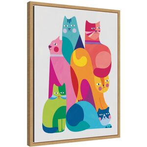 Kate and Laurel Modern Abstract Cats by Rachel Lee Framed Canvas Wall Art Print Brown 18 x 24 Kate and Laurel Modern Abstract Cats by Rachel Lee Framed Canvas Wall Art Print Brown 18 x 24