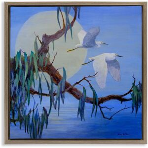 Stupell Shining Moon & Birds Framed Floater Canvas Wall Art Design By Floy Zittin Blue 25 x 25 Stupell Shining Moon & Birds Framed Floater Canvas Wall Art Design By Floy Zittin Blue 25 x 25