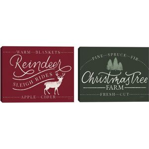 Masterpiece Art Gallery Vintage Christmas III Red, Vintage Christmas Sign I Green by Becky Thorns Canvas Art Print Set Multi 16 x 20 Masterpiece Art Gallery Vintage Christmas III Red, Vintage Christmas Sign I Green by Becky Thorns Canvas Art Print Set Multi 16 x 20