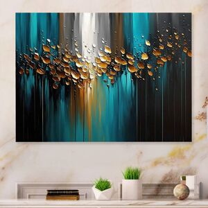 DESIGN ART Designart 'Abstract Geometric Green And Gold' Animals Canvas Wall Art Green,Gold 20 in. wide x 12 in. high DESIGN ART Designart 'Abstract Geometric Green And Gold' Animals Canvas Wall Art Green,Gold 20 in. wide x 12 in. high