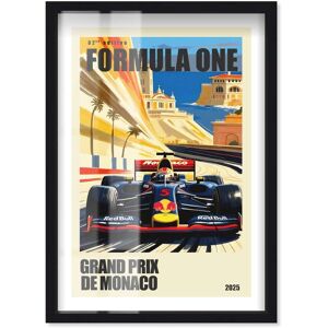 Notori Art Monaco Race Retro Formula 1 Posters Shadowbox Print by Notoriart Black 17 Notori Art Monaco Race Retro Formula 1 Posters Shadowbox Print by Notoriart Black 17