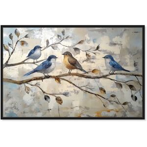 Ochre and Blue Birds Canvas Farmhouse Art by Art Remedy Blue 24 Ochre and Blue Birds Canvas Farmhouse Art by Art Remedy Blue 24