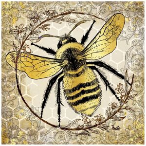 Trademark Fine Art LightBoxJournal 'Honey Bee 02' Canvas Art White 35 x 35 Trademark Fine Art LightBoxJournal 'Honey Bee 02' Canvas Art White 35 x 35