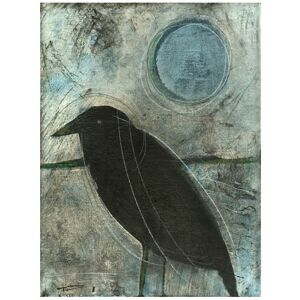 Trademark Fine Art Tim Nyberg 'Raven Moon 4' Canvas Art Grey 18 x 24 Trademark Fine Art Tim Nyberg 'Raven Moon 4' Canvas Art Grey 18 x 24