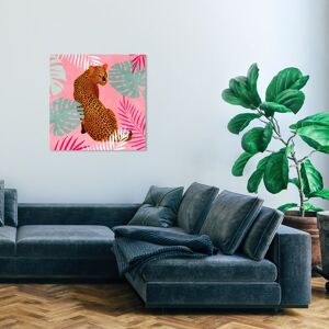 Wynwood Studio Canvas Animals Pink Cheetah Style Pink and Mint Green Tropical Wall Art Canvas Print Pink 30 x 30 Wynwood Studio Canvas Animals Pink Cheetah Style Pink and Mint Green Tropical Wall Art Canvas Print Pink 30 x 30