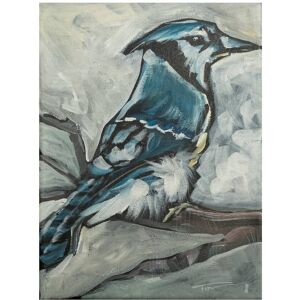 Trademark Fine Art Tim Nyberg 'Blue Jay' Canvas Art White 18 x 24 Trademark Fine Art Tim Nyberg 'Blue Jay' Canvas Art White 18 x 24