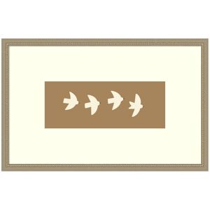 Kate and Laurel Minimalist Birds Panel 2 Brown by Laura Moss Framed Wall Art Print Silver 34x22 Kate and Laurel Minimalist Birds Panel 2 Brown by Laura Moss Framed Wall Art Print Silver 34x22
