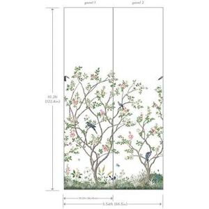 Ronald Redding Lingering Garden White Wall Mural White 122.4 In. L X 27.0 In. W X 0.03 In. D Ronald Redding Lingering Garden White Wall Mural White 122.4 In. L X 27.0 In. W X 0.03 In. D