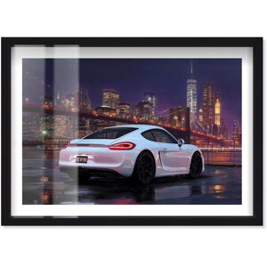 City Nights Glowing Cars Art Shadowbox Print by Notoriart White 24 City Nights Glowing Cars Art Shadowbox Print by Notoriart White 24