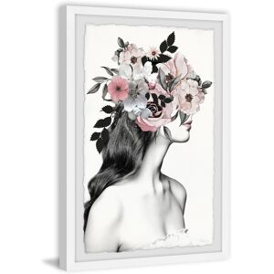 'Flower and Dreams' Framed Painting Print White 16 x 24 'Flower and Dreams' Framed Painting Print White 16 x 24