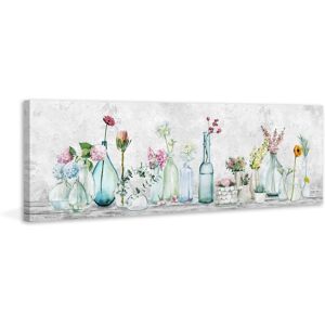 'Series of Colorful Flowers' Painting Print on Wrapped Canvas Multi 60 x 20 'Series of Colorful Flowers' Painting Print on Wrapped Canvas Multi 60 x 20