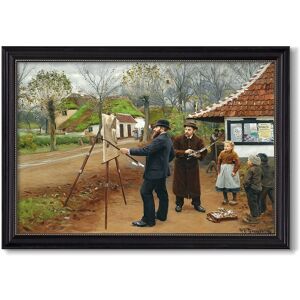 Wexford Home L A Ring Painting near Aasum Smithy 1893-Hans Andersen Brendekilde-Custom Framed Canvas Multi 34 x 24 Wexford Home L A Ring Painting near Aasum Smithy 1893-Hans Andersen Brendekilde-Custom Framed Canvas Multi 34 x 24