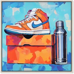 Sneaker Vibes and Bottle Sports Art Framed Canvas Print by Art Remedy Orange 40 Sneaker Vibes and Bottle Sports Art Framed Canvas Print by Art Remedy Orange 40