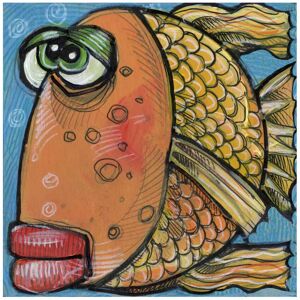 Trademark Fine Art Tim Nyberg 'Fish 5 2019' Canvas Art Brown 24 x 24 Trademark Fine Art Tim Nyberg 'Fish 5 2019' Canvas Art Brown 24 x 24